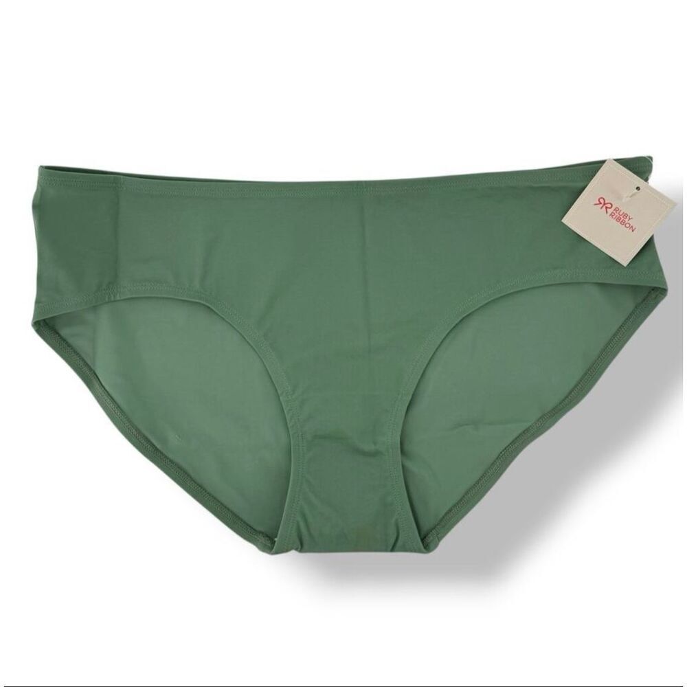 Ruby Ribbon La Jolla Bikini Bottom Seagrass New Plus Size 3X
